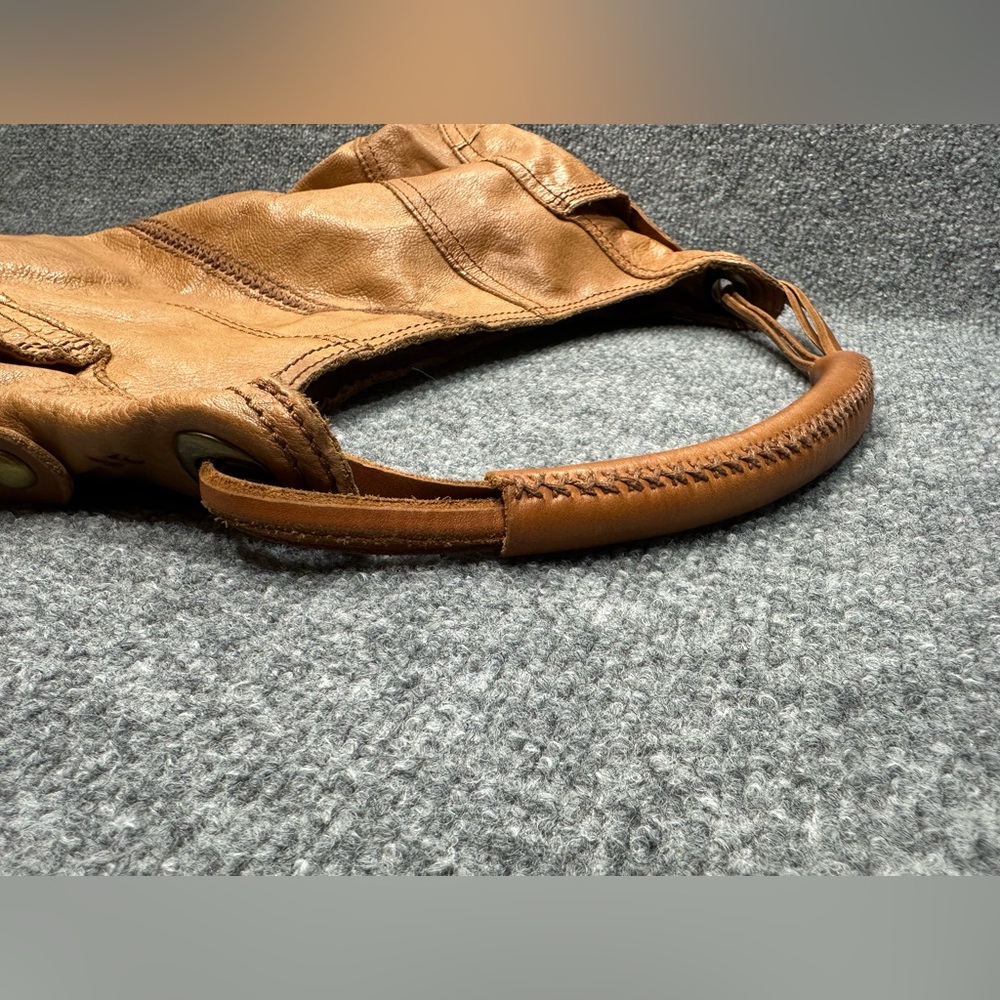 Lucky Brand Distressed Leather Hobo in Cognac Brown GB007 - Picture 11 of 15